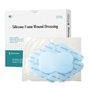 Certificated Silicone Foam Dressing with Border Adhesive Waterproof Wound Dressing Bandage