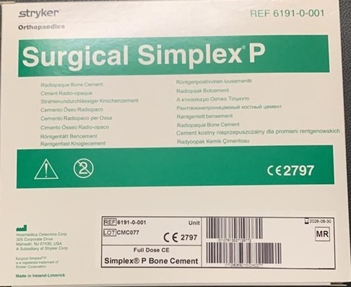 Stryker Simplex Radiopaque Bone Cement